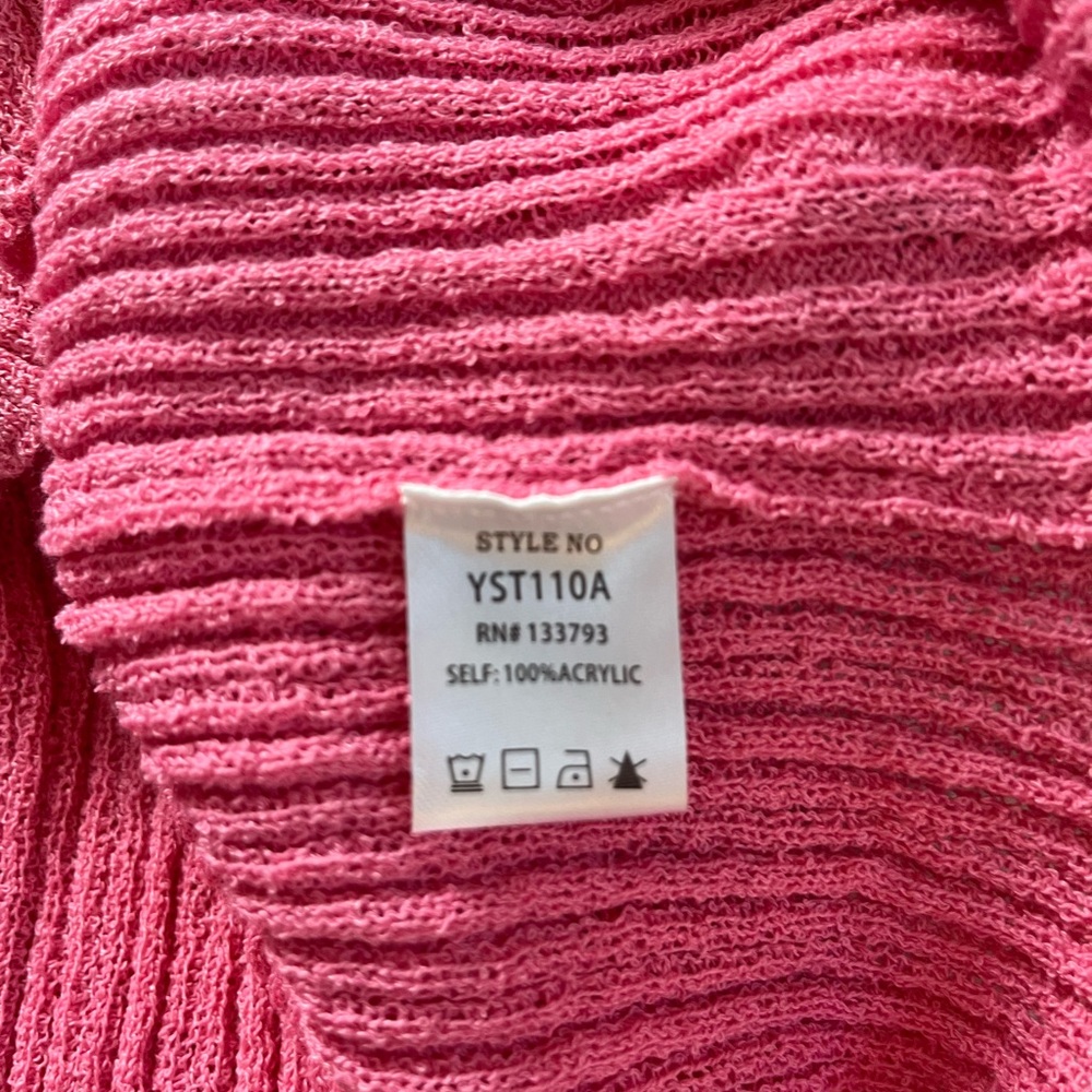POL Ribbed Knit Sweater Top Large - Picture 4 of 6